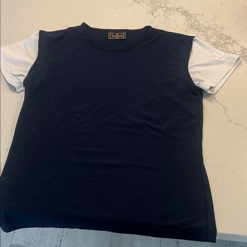 Fendi Blue and White Tee
